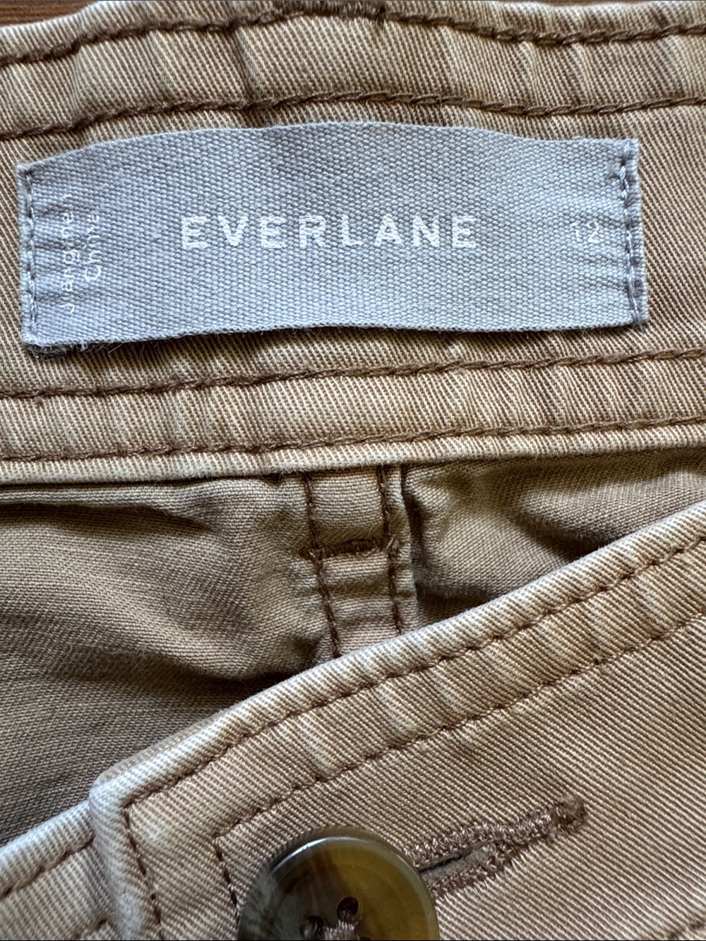 Everlane Caramel Flat Front Crop Pants 12 - Picture 3 of 5